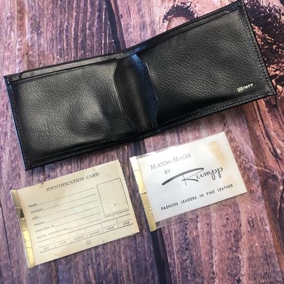 Vintage Other - LAST CHANCE‼️Vintage Rumpp Black Cowhide Wallet